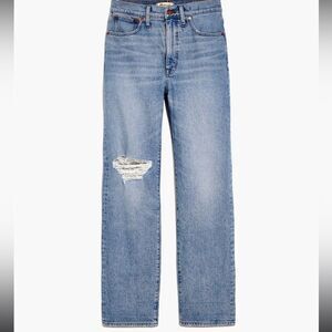 Madewell Distressed PVJ Straight jean in size 25 in Reinhart Wash